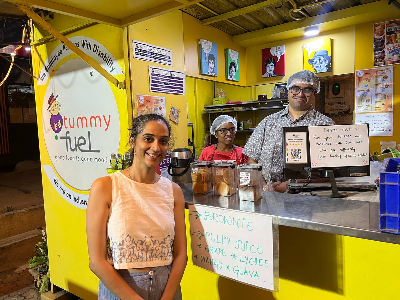 Pavithra, employed at Tummy Fuel